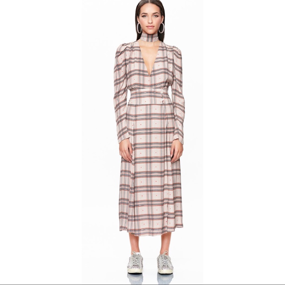 AFRM plaid maxi dress